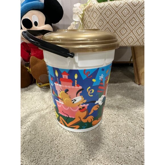 Disney Parks Mickey & Friends Popcorn Buckets Set Of 2 With Handles & Lids - Picture 10 of 11